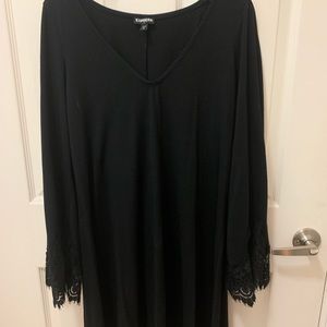 Express black skater dress